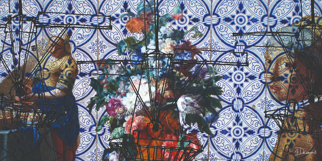 Aluart schilderij 'Bas Blue Dutch'