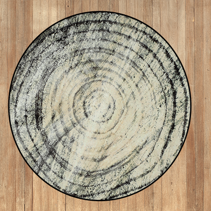 Vloerkleed 'Round grey'