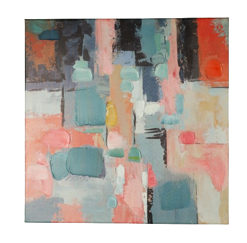 Canvas schilderij 'Abstracte pasteltinten'