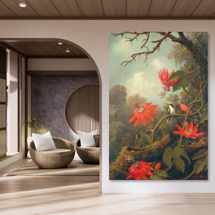 Aluart schilderij 'Hummingbirds and Passionflowers'