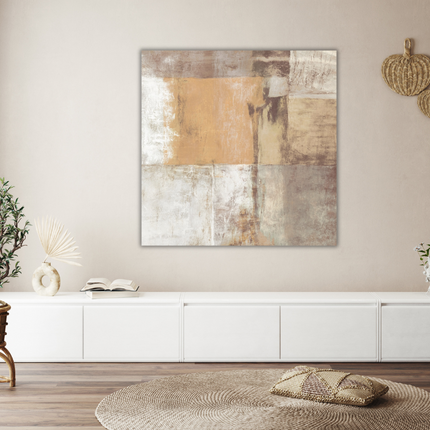 Aluart schilderij 'Aardetinten'