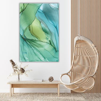 Aluart schilderij 'Turqoise Abstract'
