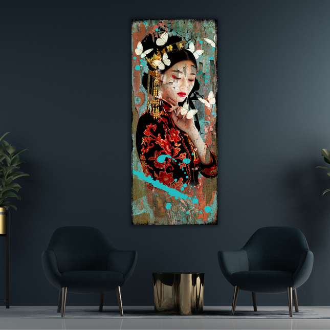 Leather dibond 'Geisha VI'