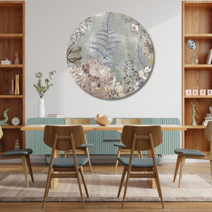Aluart schilderij 'Pastel tinten bloemen'