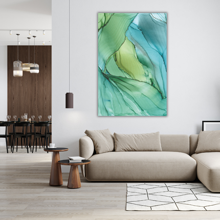 Aluart schilderij 'Turqoise Abstract'