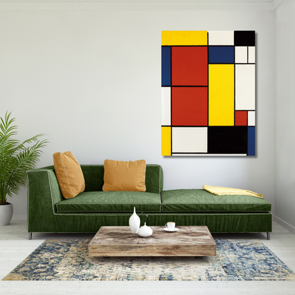 Aluart schilderij 'Abstracte vlakken - Piet Mondriaan'
