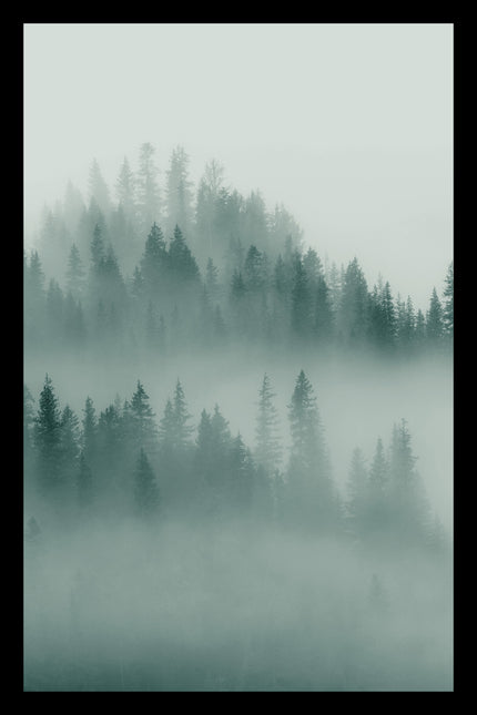 Ingelijste poster 'Snow mountains'