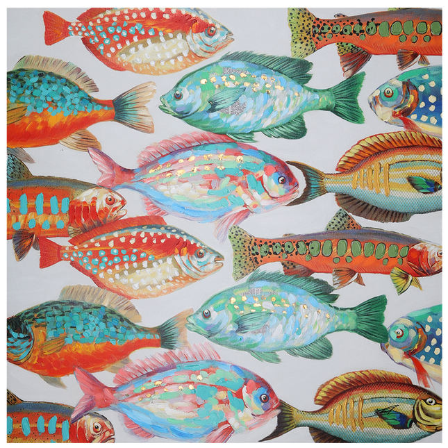 Canvas schilderij 'Sea animals'