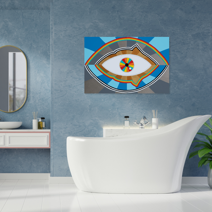Aluart schilderij 'Abstracte Oog'
