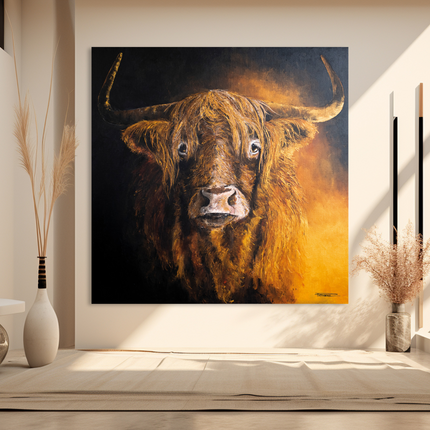 Aluart schilderij 'Highland Cow'