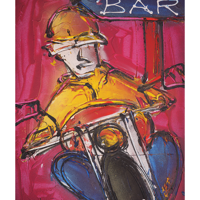Graffiti art 'On my way to the bar'