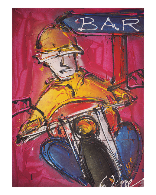 Graffiti art 'On my way to the bar'