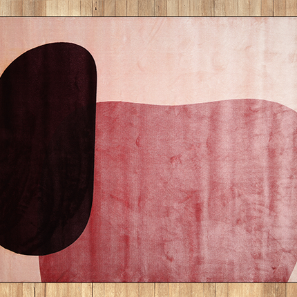 Mondiart vloerkleed 'abstract roze'