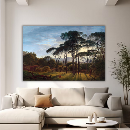 Aluart kunstwerk 'Hendrik Voogd - Italiaans landschap'