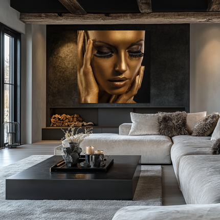 Aluart schilderij 'The Golden Face'