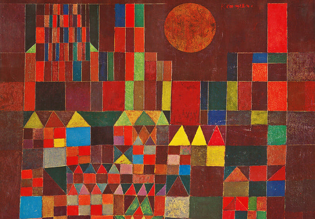 Vloerkleed 'Paul Klee Abstracte Impressies van een Kasteel'