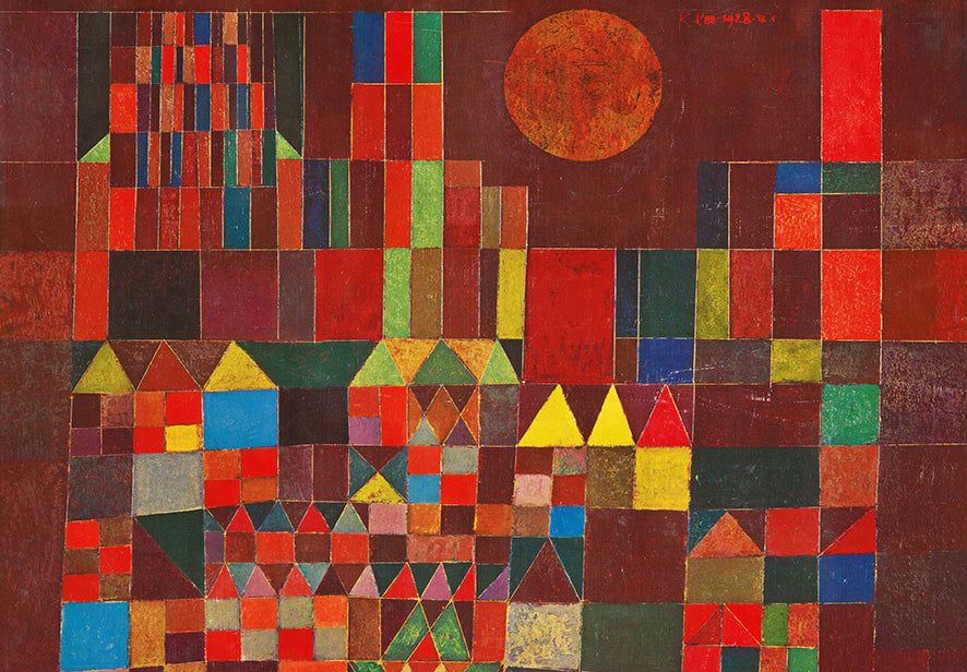 Vloerkleed 'Paul Klee Abstracte Impressies van een Kasteel'