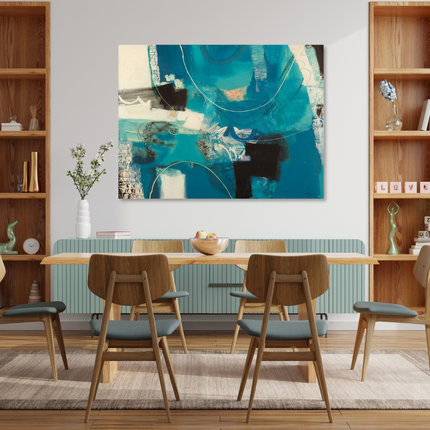 Aluart schilderij 'Abstracte collage'