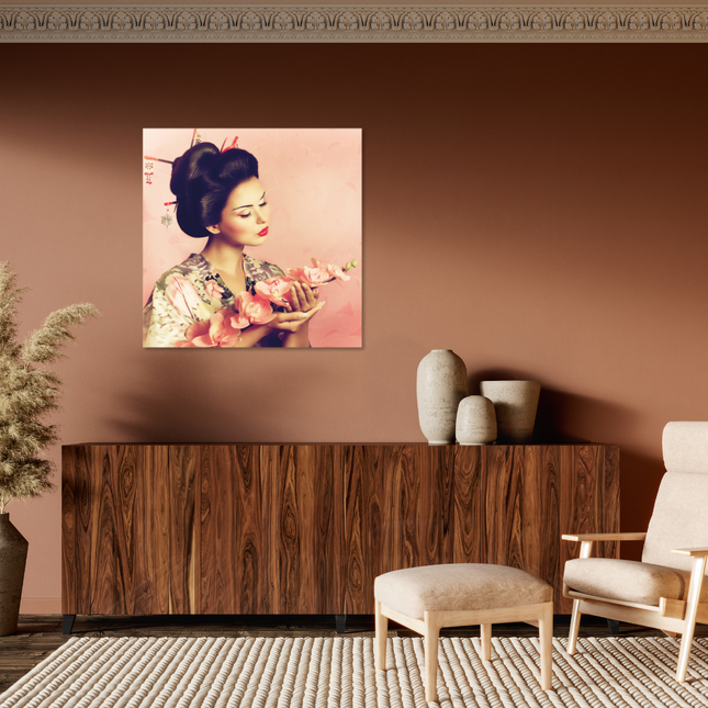 Aluart Schilderij 'Japanse Geisha Vrouw'