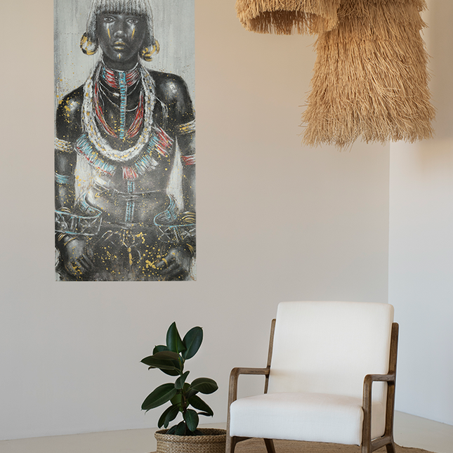 Canvas schilderij 'Afrikaanse vrouw'