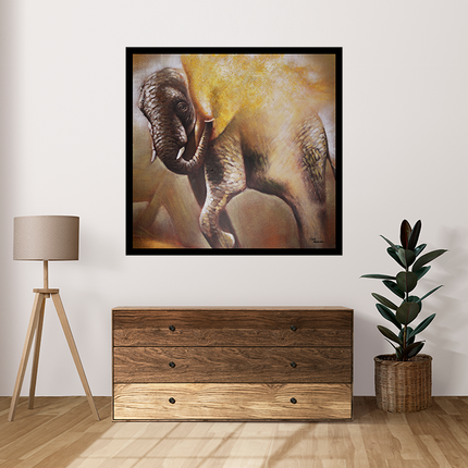Canvas schilderij 'The Elephant'
