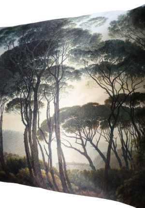Sierkussen 'Italiaans landschap donkergroen'