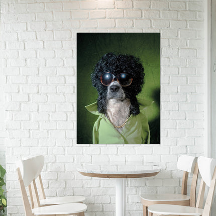 Glasschilderij 'The happy dog'