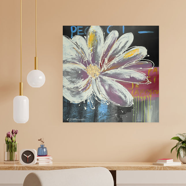 Canvas 'Sierlijke bloem'