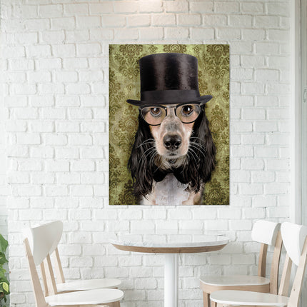 Glasschilderij 'The cool dog'