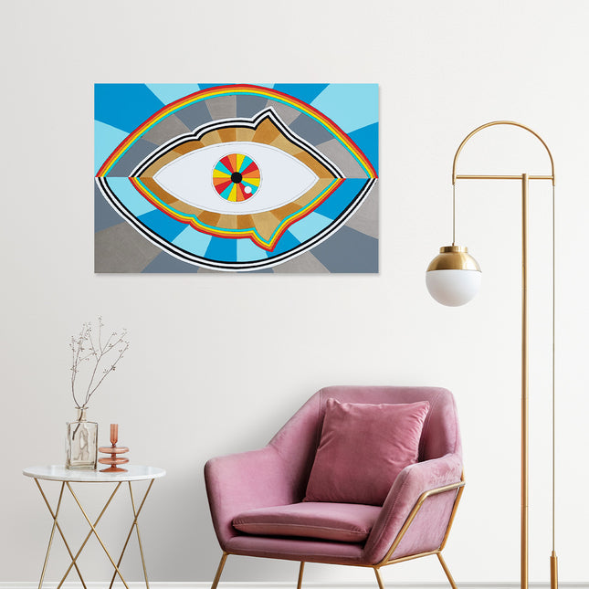 Aluart schilderij 'Abstracte Oog'