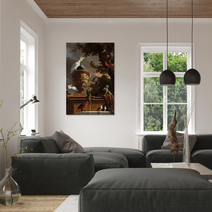 Aluart schilderij 'De Menagerie, Melchior d'Hondecoeter'