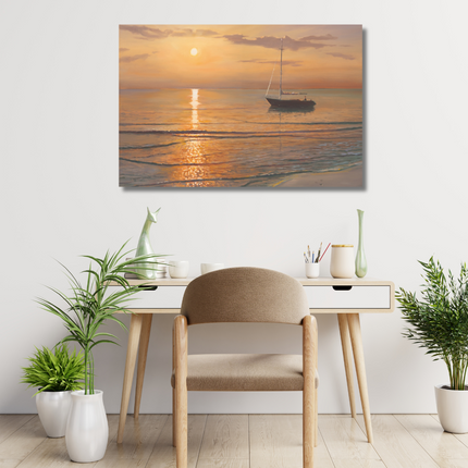 Aluart schilderij 'Golden hour'