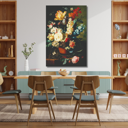Aluart schilderij 'Bloemen in vaas'