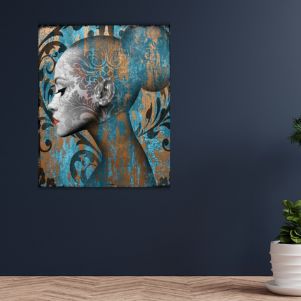Leather dibond schilderij 'Avec amour'