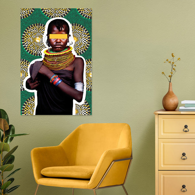 Aluart schilderij 'Turkana Girl glans'