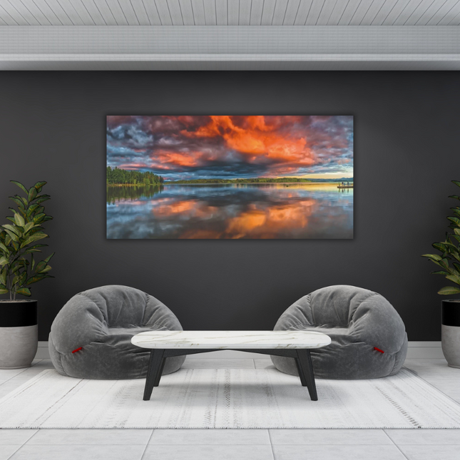 Aluart schilderij 'Magische zonsondergang'
