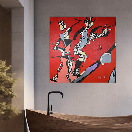 Canvas schilderij 'Moderne Kunst'