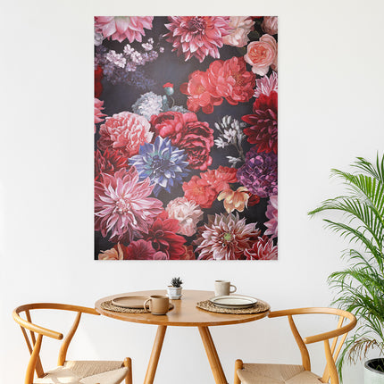 Canvas schilderij 'Bloemenspel'