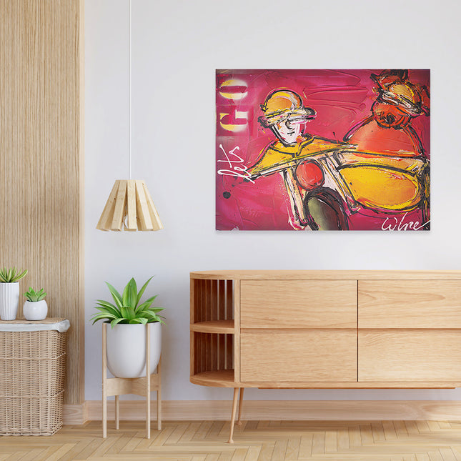 Graffiti art 'Lets go riding'
