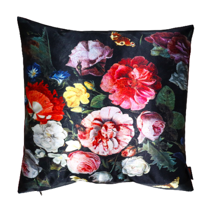 Sierkussen 'Stilleven bloemen rood'