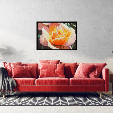 ingelijste poster 'The rose'