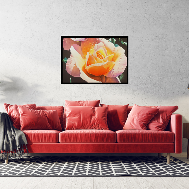 ingelijste poster 'The rose'