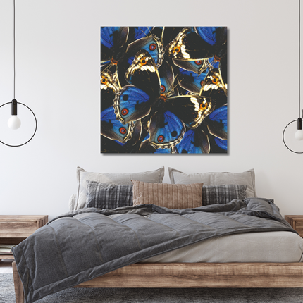 Aluart kunstwerk 'Blue and Black Butterflies'