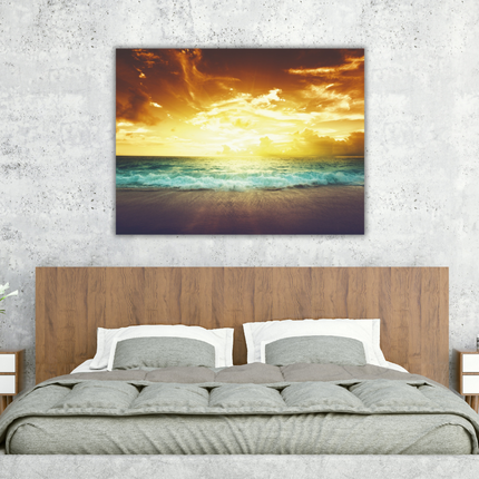Aluart Schilderij Mondiart 'De zonsondergang'