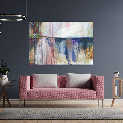 Aluart schilderij 'Watercolor drips'