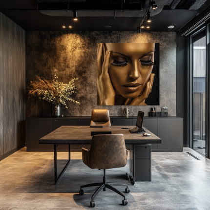 Aluart schilderij 'The Golden Face'