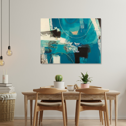 Aluart schilderij 'Abstracte collage'