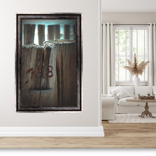 Aluart schilderij 'De strandpalen'
