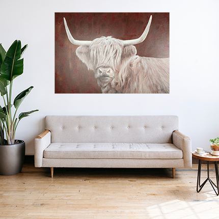 Canvas schilderij 'Schotse hooglander'