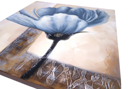 Canvas schilderij 'Klaproos'